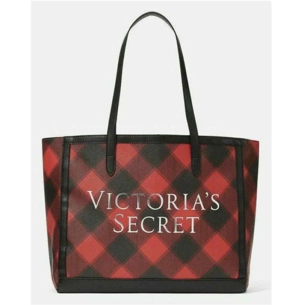 Women's Victoria's Secret Limited Edition Checkered Tote Bag Black/Red - New